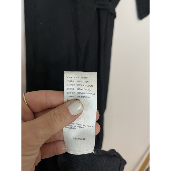 Urban Outfitters Women's XS Black Maxi Wrap Dress Short sleeve NWT - Picture 5 of 6